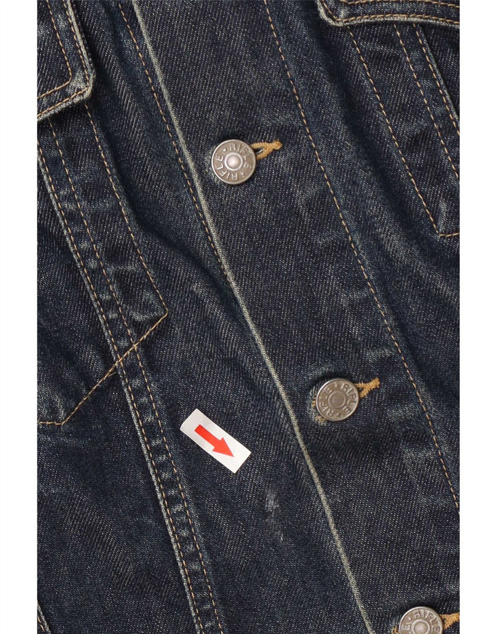 Rifle Damen Jeansjacke UK 14 Medium Marineblau Baumwolle
