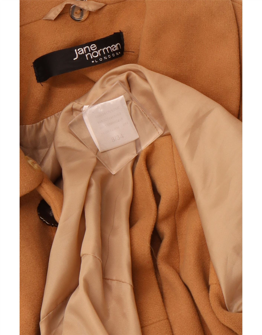 JANE NORMAN Damen Mantel UK 8 Small Braun Polyester