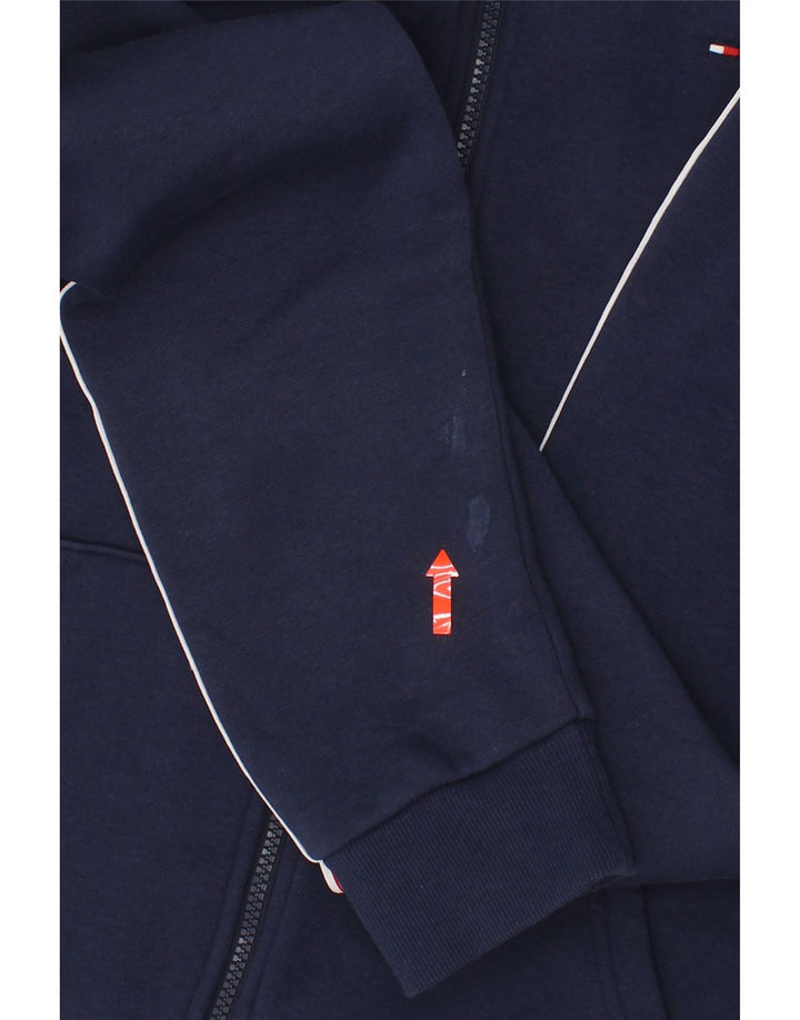 TOMMY HILFIGER Boys Graphic Tracksuit Top Jacket 15-16 Years Navy Blue Vintage Tommy Hilfiger and Second-Hand Tommy Hilfiger from Messina Hembry 