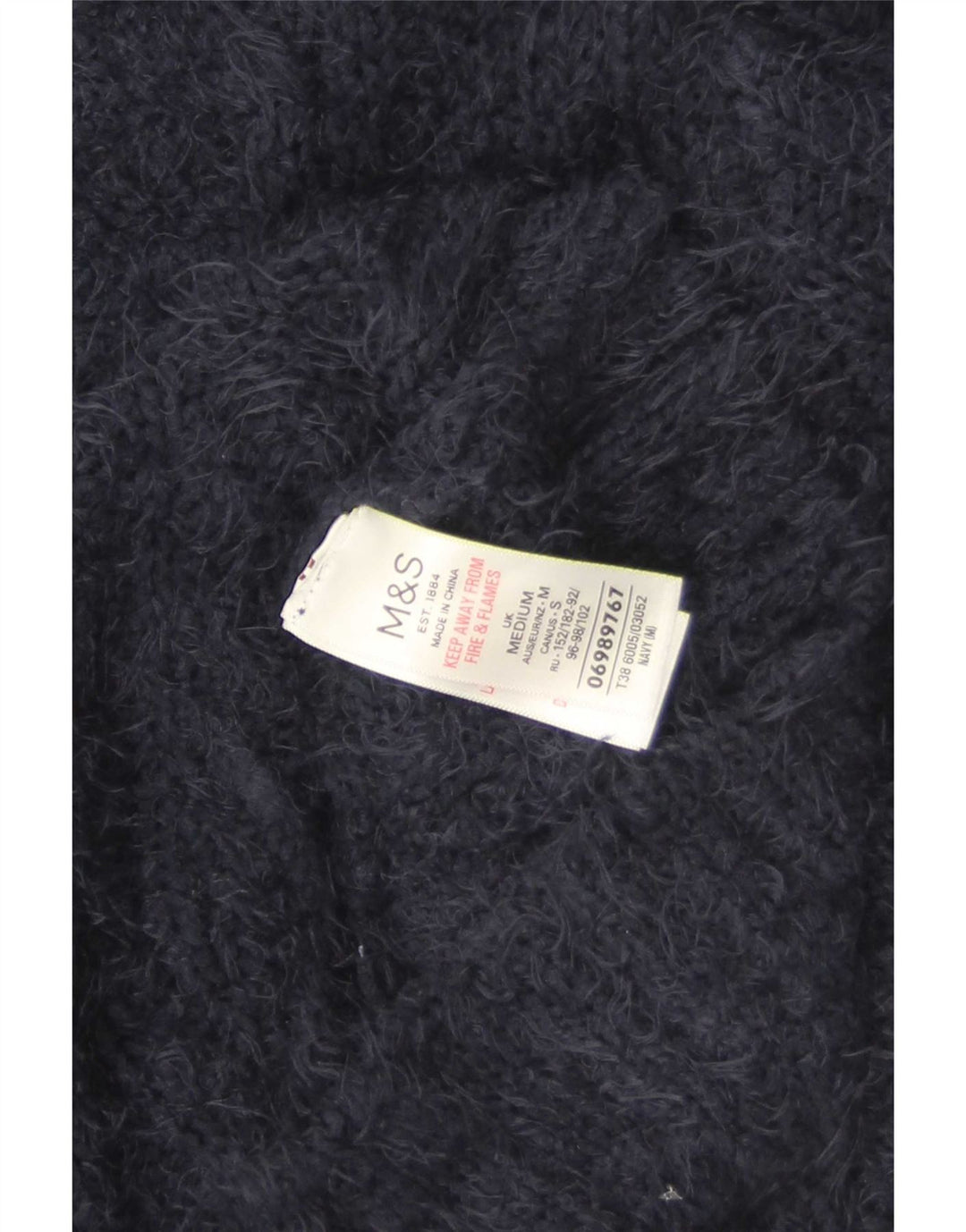 Marks & Spencer Damen-Cardigan-Pullover UK 14 Medium Marineblau Polyester