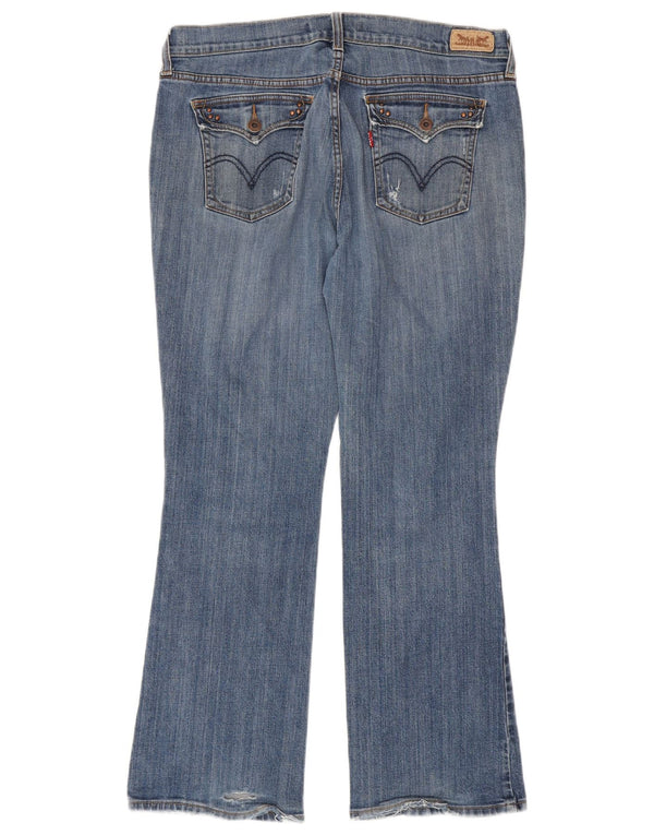 LEVI'S Damen 515 Bootcut-Jeans mit hoher Taille, US 14, XL, W32, L28, Blau
