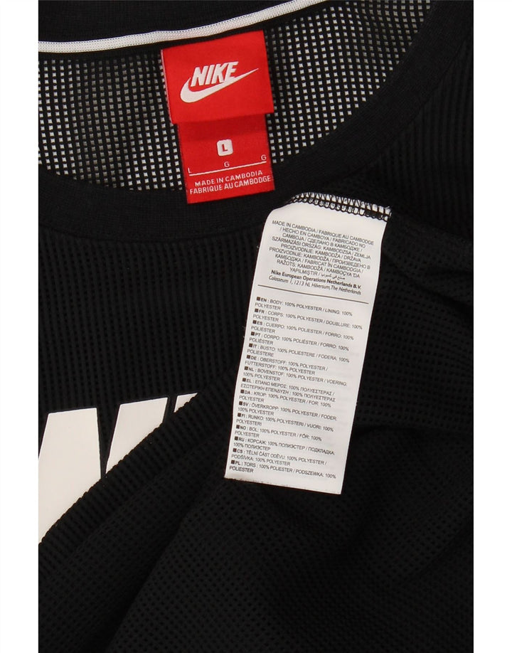 Nike Herren-Top mit Grafik, groß, aus schwarzem Polyester