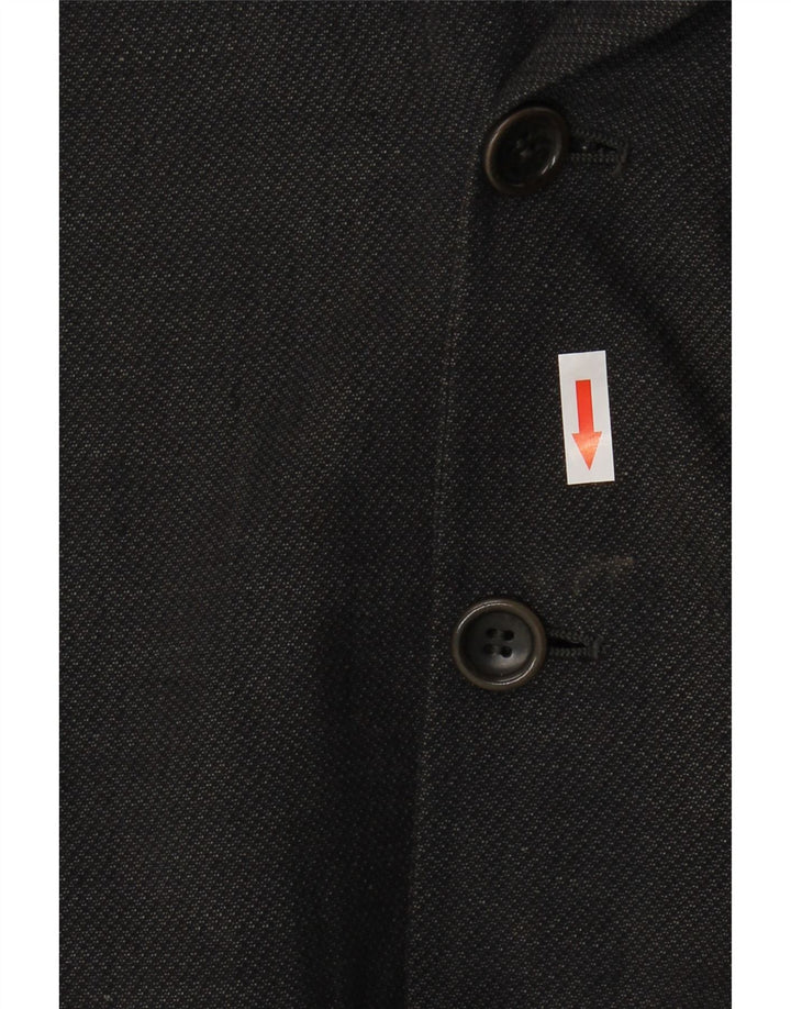 Armani Collezioni Herren-Blazer mit 3 Knöpfen, IT 50, mittelgraues Leinen