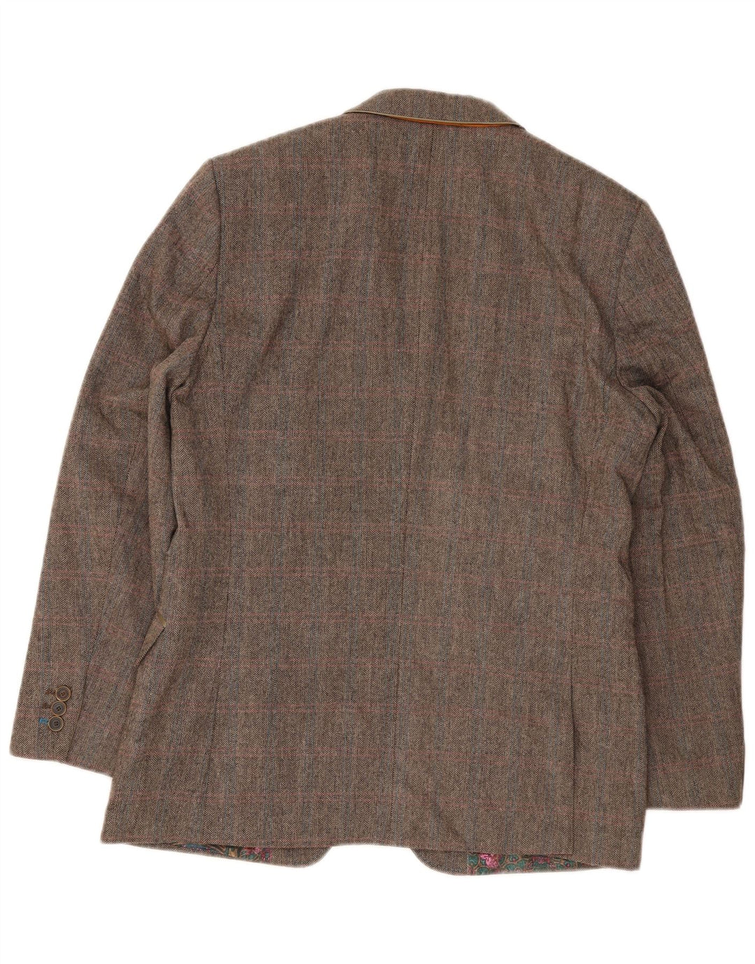 Ted Baker Herren-Blazer mit normaler Passform, Größe 40, Braun, Fischgrätenmuster