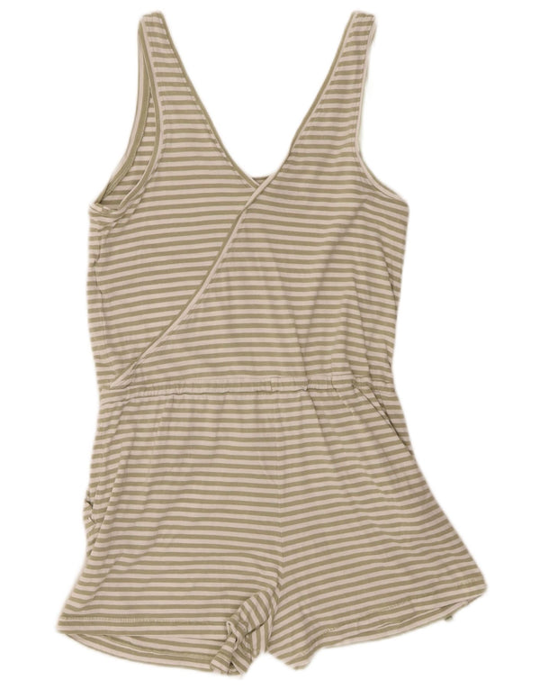 The North Face Damen ärmelloser Playsuit UK 10 Small grün gestreift Baumwolle
