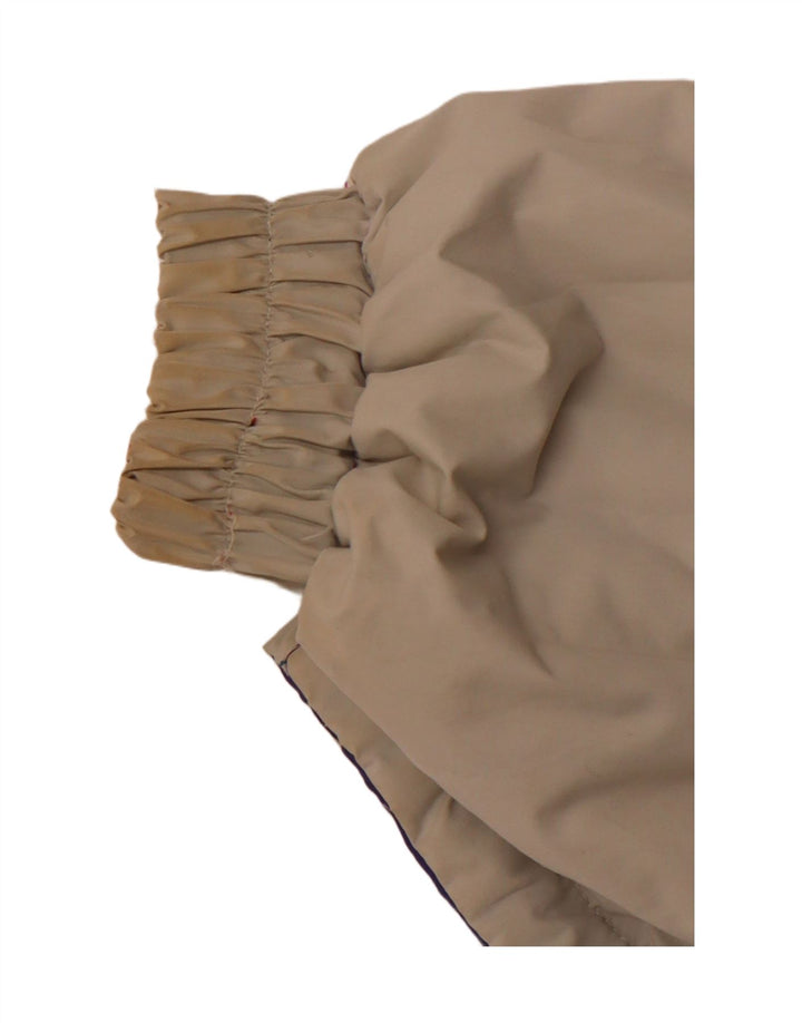 VINTAGE Wendejacke mit Kapuze für Damen, groß, beige, Farbblock-Polyester