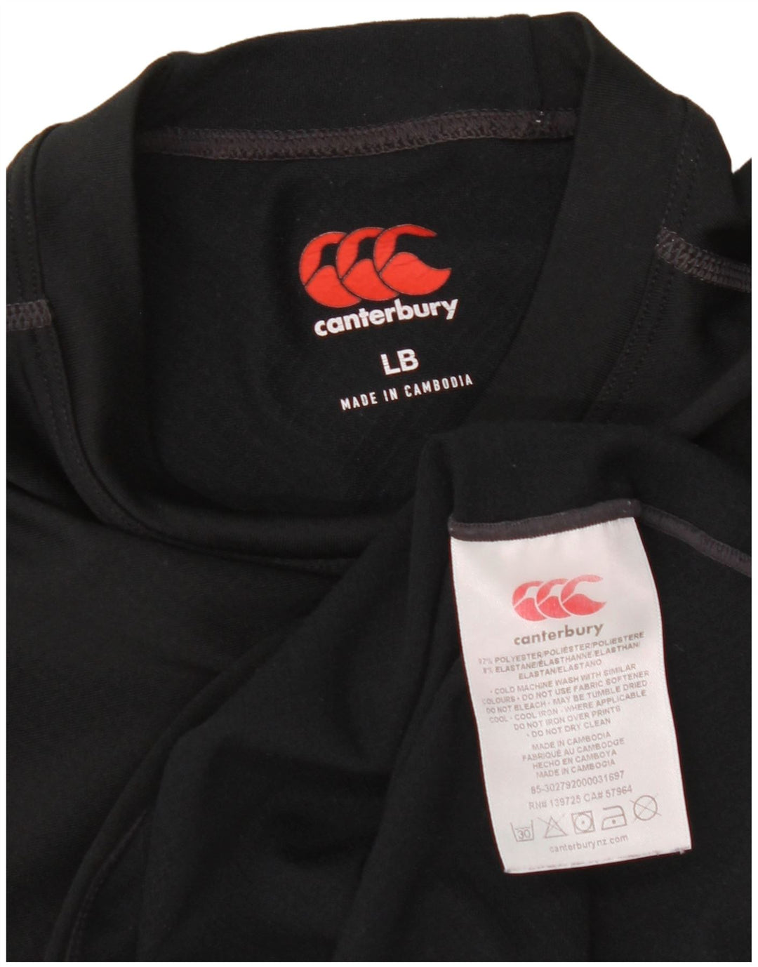 Canterbury Womens Graphic Top Langarm UK 14 Large Schwarz Polyester