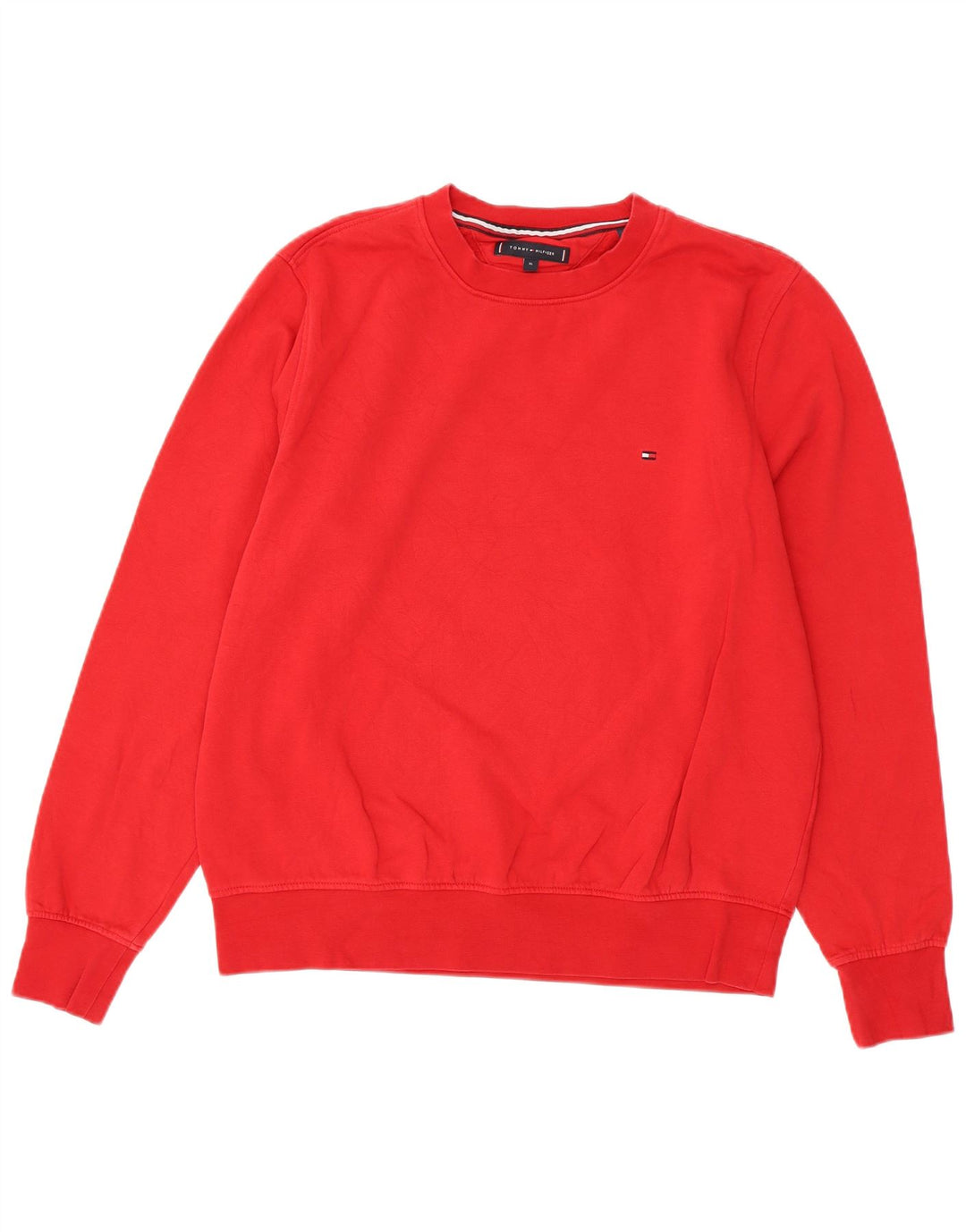 TOMMY HILFIGER Herren Sweatshirt Pullover XL Rot Baumwolle