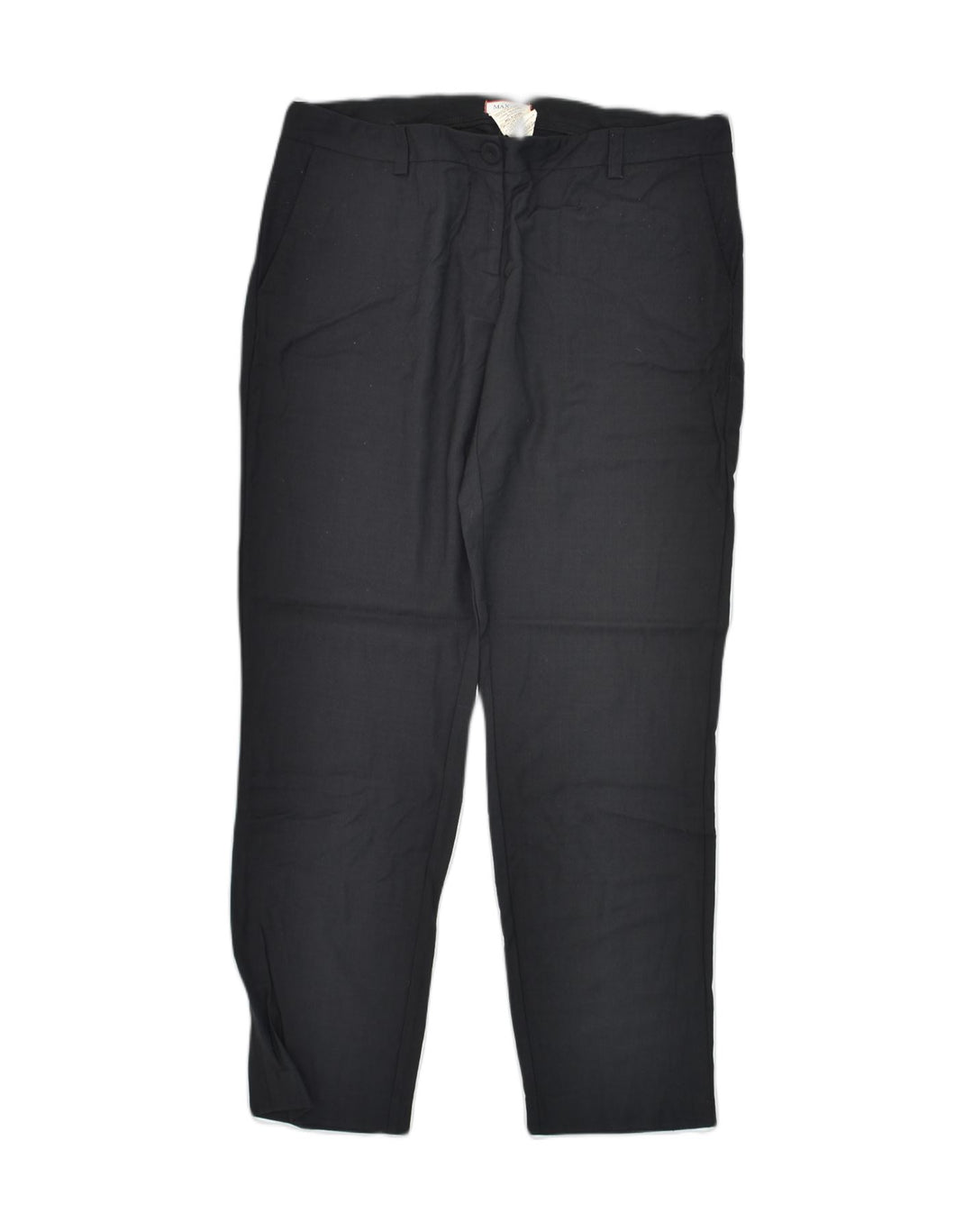 MAX & CO. Womens Straight Chino Trousers W34 L27 Black Wool | Vintage Max & Co. | Thrift | Second-Hand Max & Co. | Used Clothing | Messina Hembry 