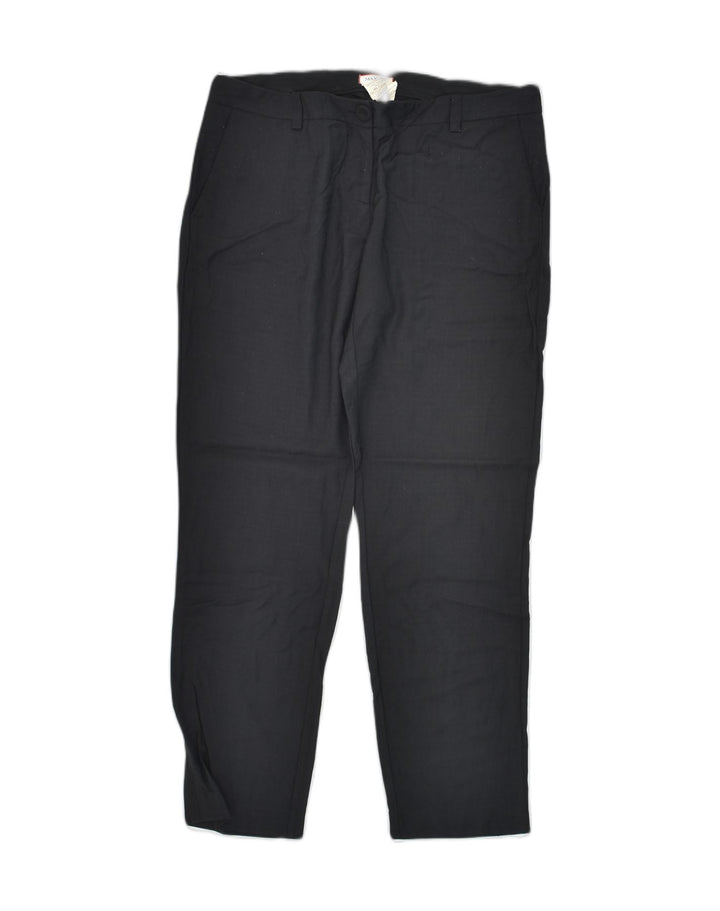 MAX & CO. Womens Straight Chino Trousers W34 L27 Black Wool | Vintage Max & Co. | Thrift | Second-Hand Max & Co. | Used Clothing | Messina Hembry 