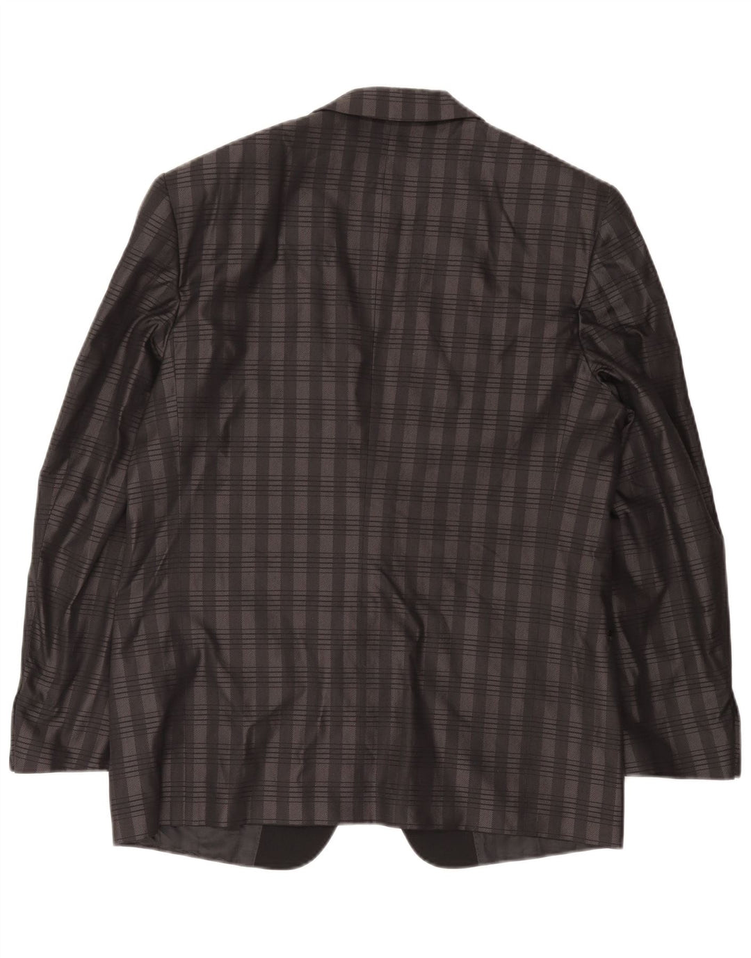 BOCCHESE Herren 1-Knopf-Blazerjacke IT 52 XL grau karierte Seide
