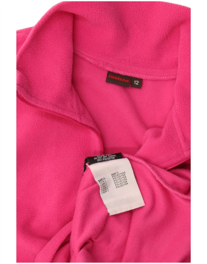 Invicta Damen-Fleecepullover mit Reißverschluss, UK 12, Mittelrosa, Polyester