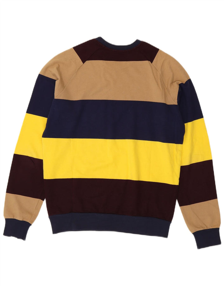 MSGM Herren-Sweatshirt, Pullover, klein, mehrfarbig, gestreift, Baumwolle