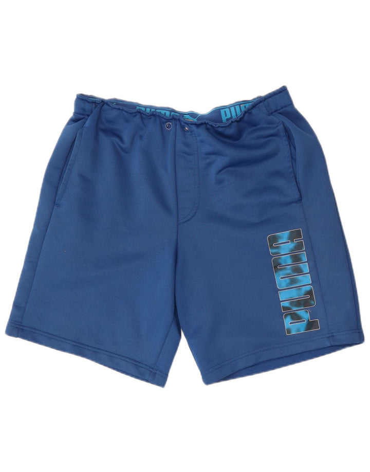 Puma Herren Sportshorts mit Grafik, Größe L, Blau