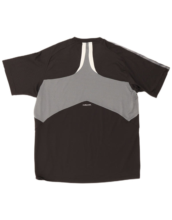 Adidas Herren Climacool T-Shirt Top Large Schwarz Colourblock