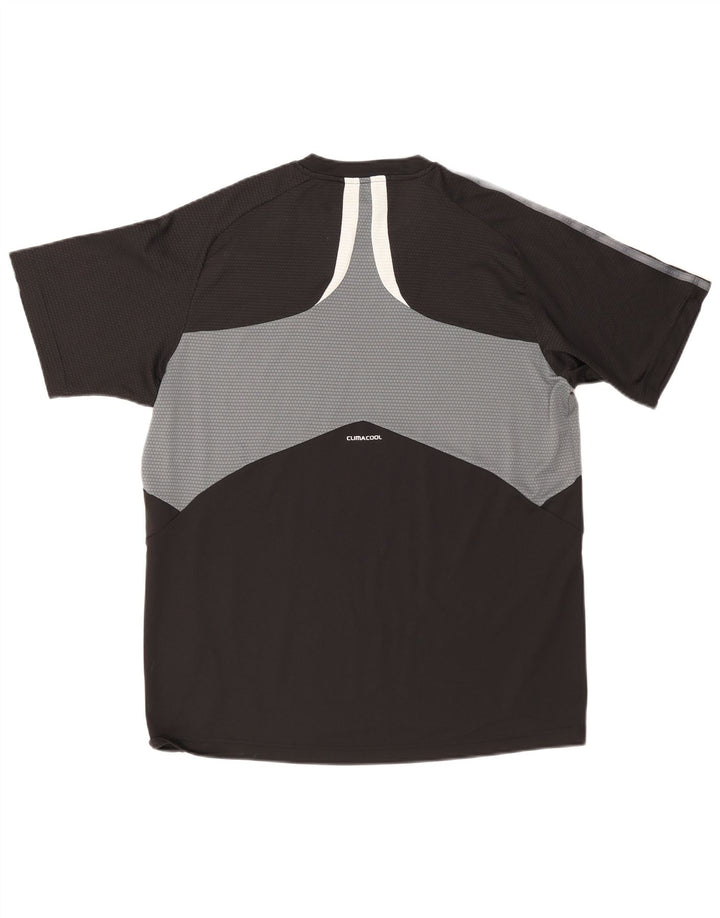 Adidas Herren Climacool T-Shirt Top Large Schwarz Colourblock