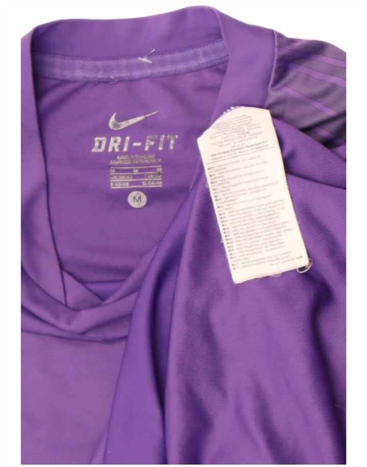 Nike Herren Dri Fit T-Shirt-Oberteil, mittelviolettes Farbblock-Polyester