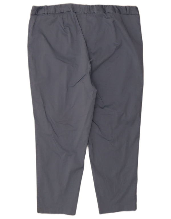 Marks & Spencer Damen-Hose in schmaler Passform, kurz geschnitten, UK 22, 3XL, W40, L25, Blau
