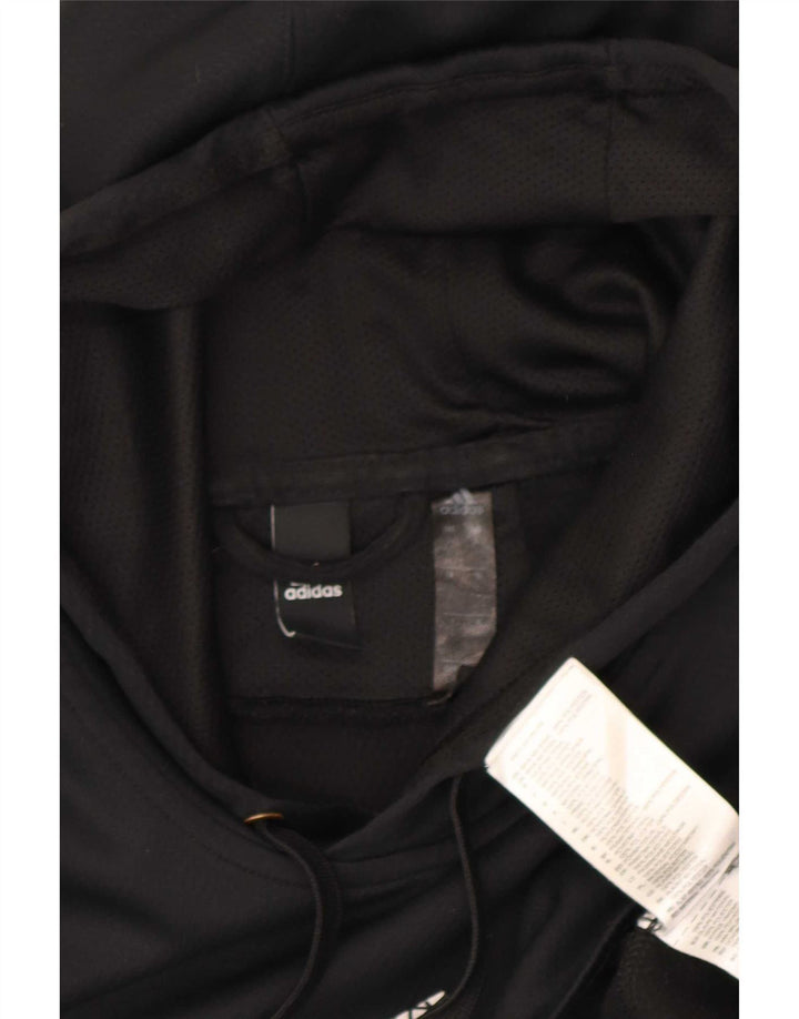 Adidas Herren Climawarm Graphic Hoodie Pullover Large Schwarz Polyester