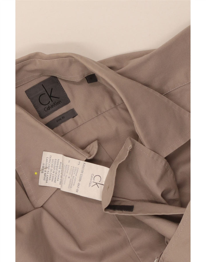 Calvin Klein Herren Slim Fit Hemd Mittelbeige Baumwolle