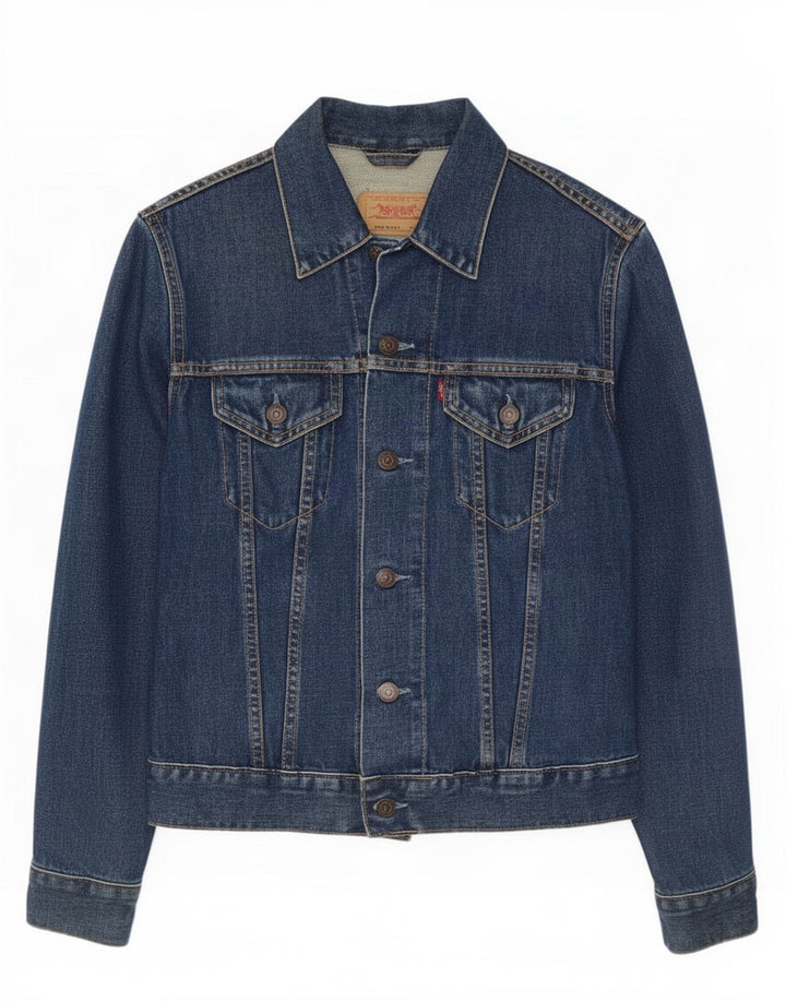Levi's Jeansjacke für Mädchen, 11–12 Jahre, mittelblaue Baumwolle