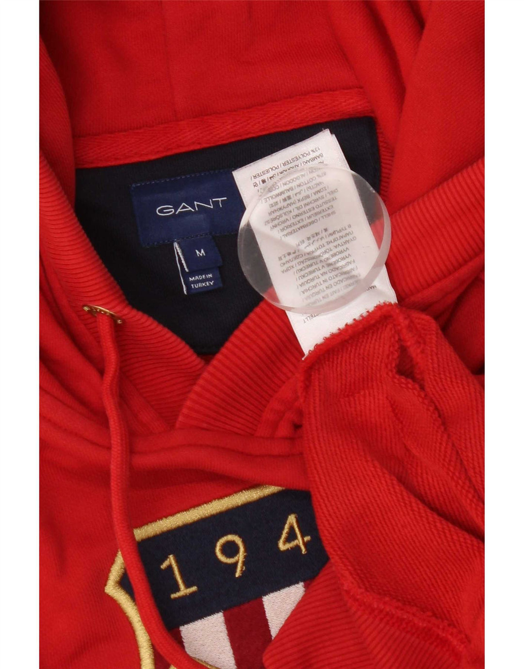 Gant Herren-Kapuzenpullover mit Grafik, mittelrote Baumwolle
