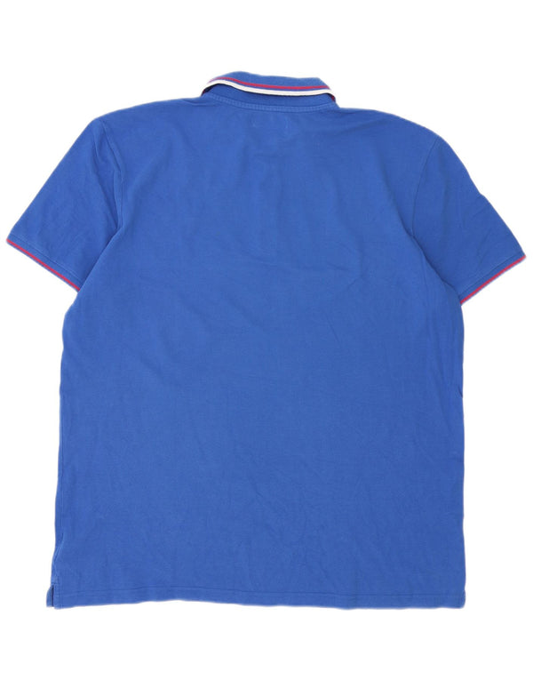 Diadora Herren Poloshirt 3XL blau gestreift aus Baumwolle