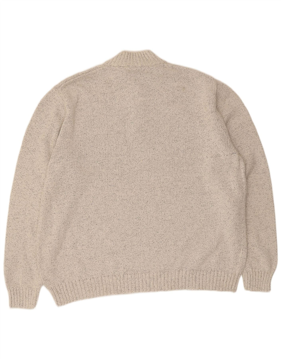 Chaps Herren-Pullover mit Reißverschluss am Hals, 2XL, grau meliert, Baumwolle