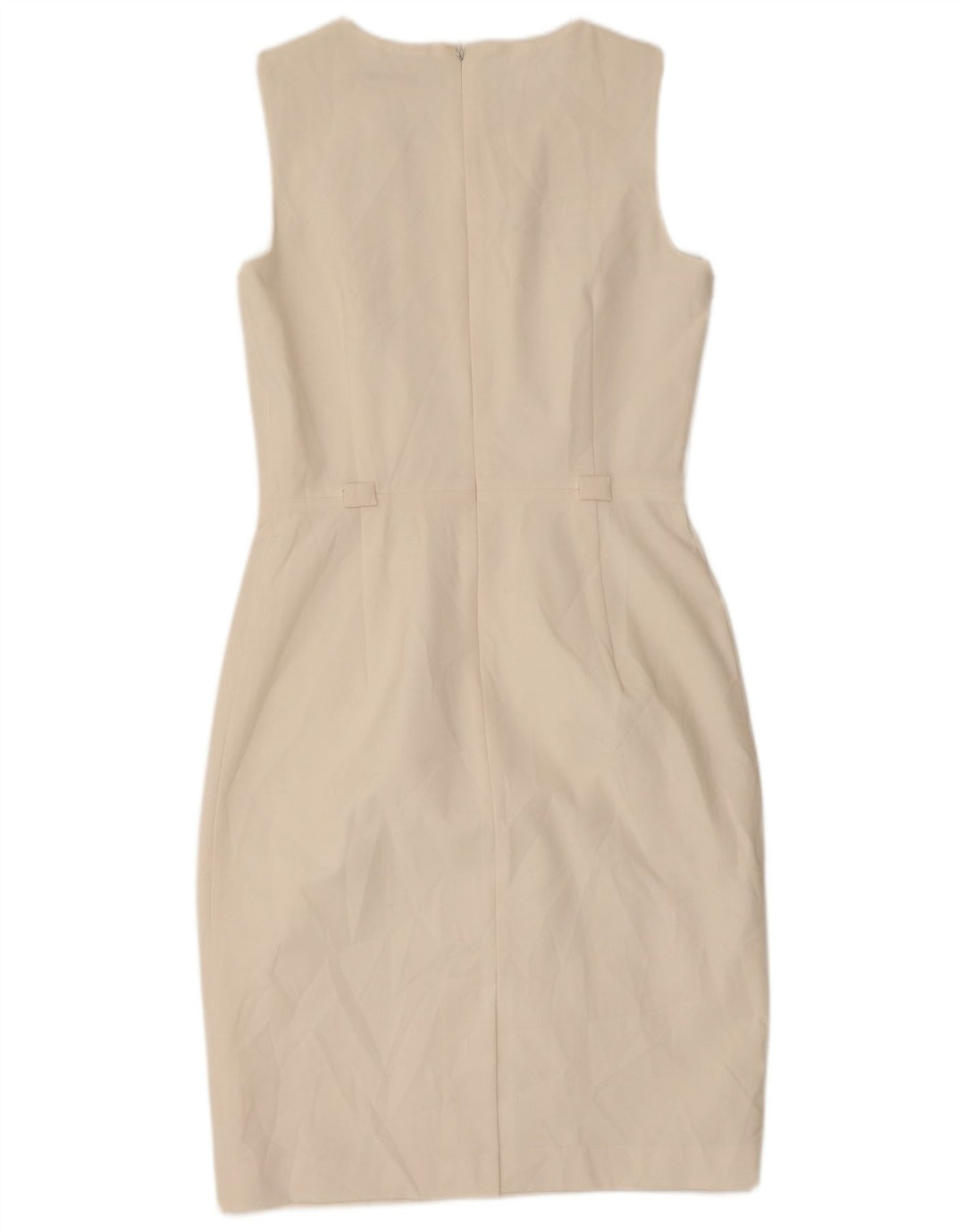 Calvin Klein Damen Ärmelloses Etuikleid US 4 Small Off White