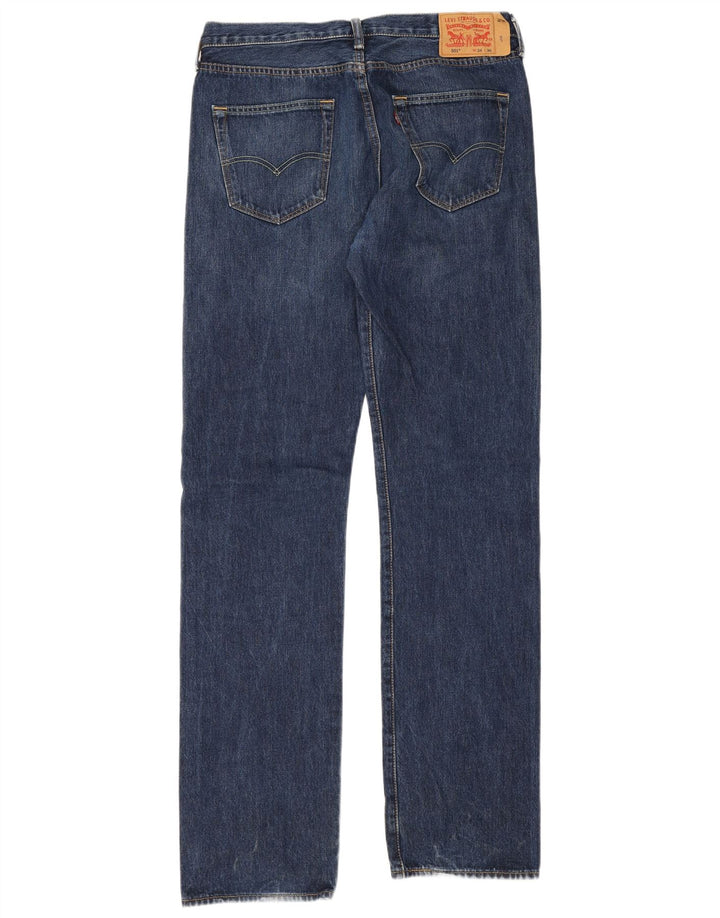 Levi's Herren 501 Straight Jeans W34 L36 Blaue Baumwolle