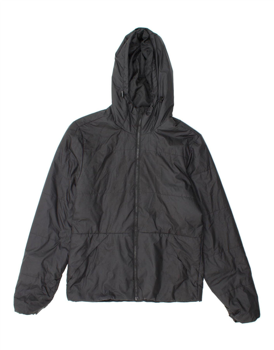 ADIDAS Mens Hooded Windbreaker Jacket UK 36 Small Black Vintage Adidas and Second-Hand Adidas from Messina Hembry 