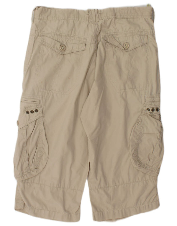 Marks & Spencer Herren Cargo-Bermudashorts W34 Large Beige Baumwolle