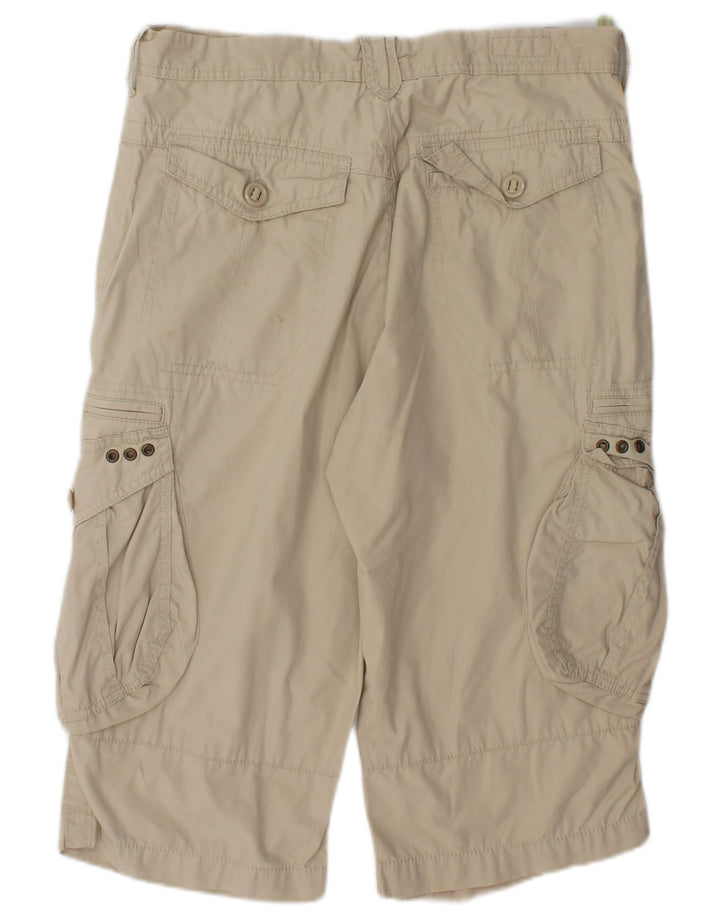 Marks & Spencer Herren Cargo-Bermudashorts W34 Large Beige Baumwolle