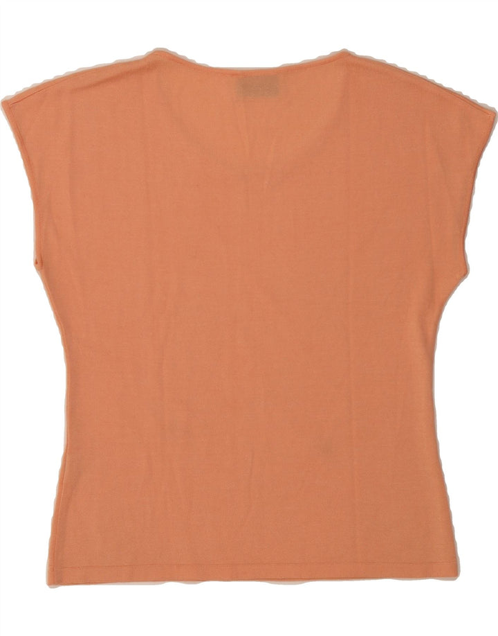 VINTAGE Womens T-Shirt Top IT 44 Medium Orange Cotton Vintage Vintage and Second-Hand Vintage from Messina Hembry 