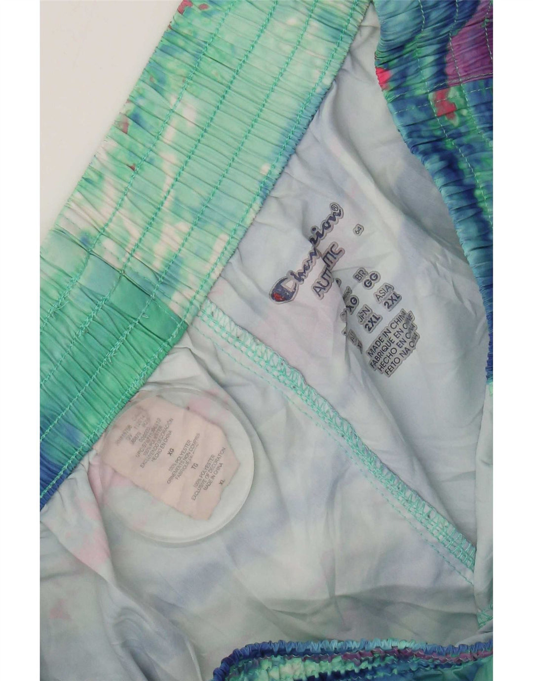 Champion Damen Sportshorts mit abstraktem Muster UK 18 XL Grün Polyester