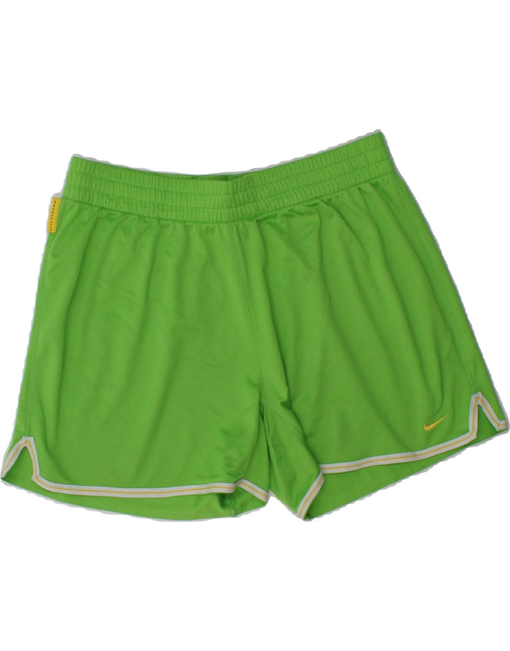 NIKE Womens Sport Shorts UK 16/18 Large  Green Polyester Vintage Nike and Second-Hand Nike from Messina Hembry 