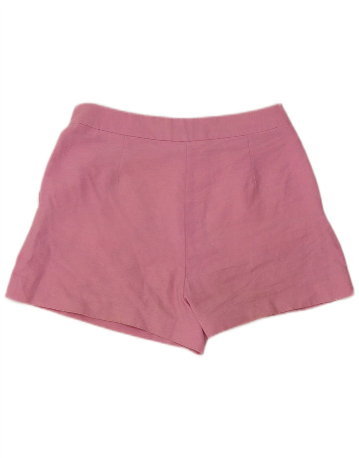 Zara Damen-Hotpants mit hoher Taille, mittelgroß, W28, rosa Baumwolle