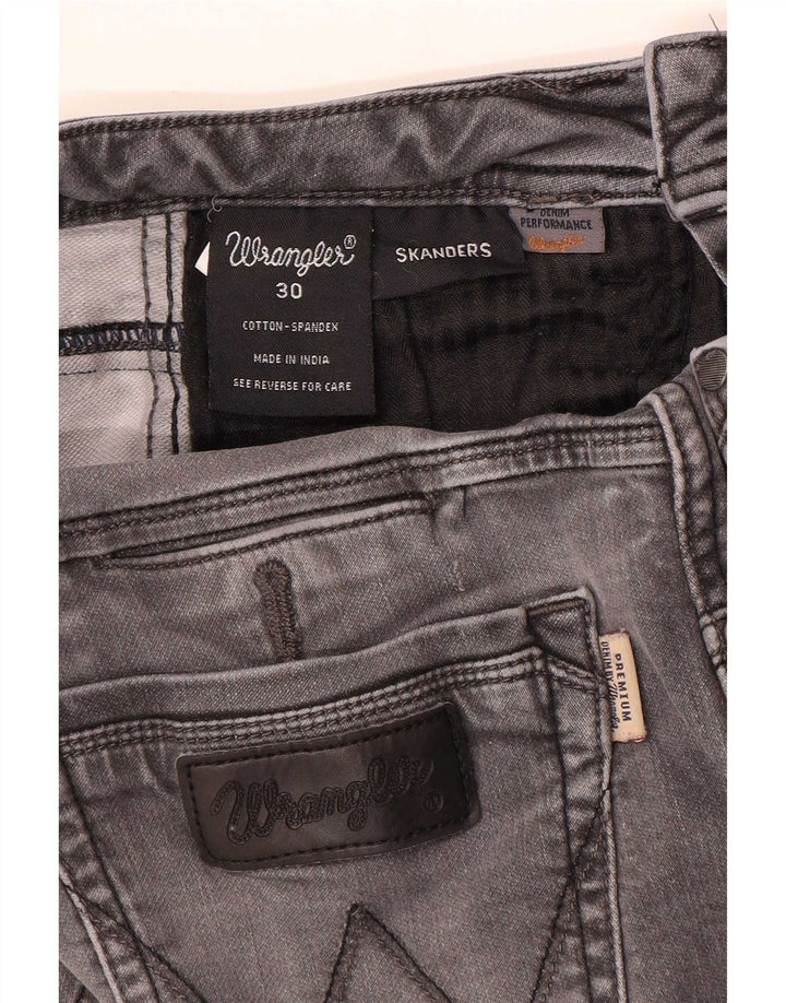 Wrangler Damen Skanders Slim Jeans W30 L31 Graue Baumwolle