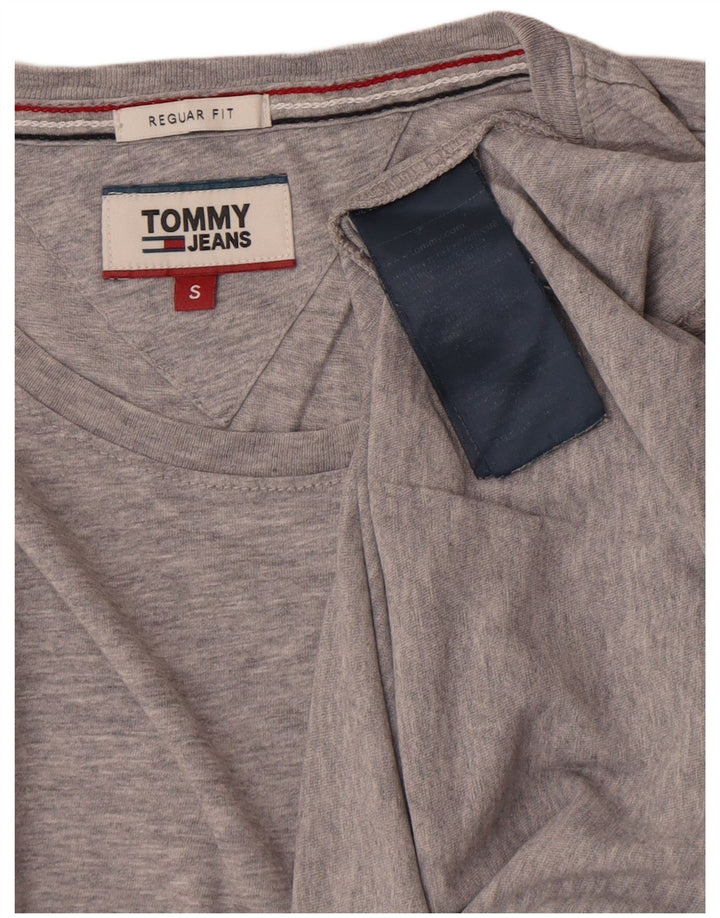 Tommy Hilfiger Herren-T-Shirt mit normaler Passform, Größe S, Grau, Baumwolle