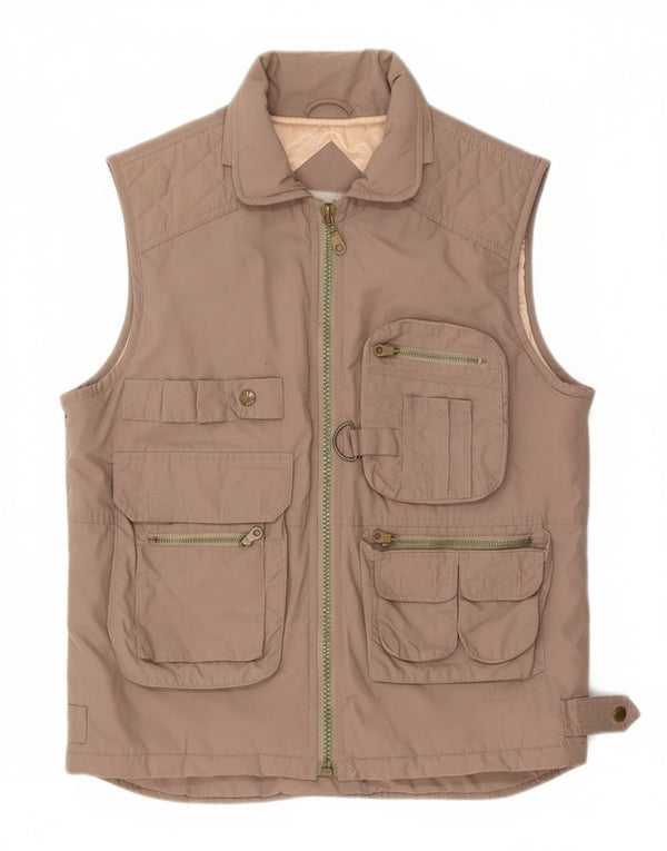 Vintage Damen Utility Gilet UK 18 XL Grau