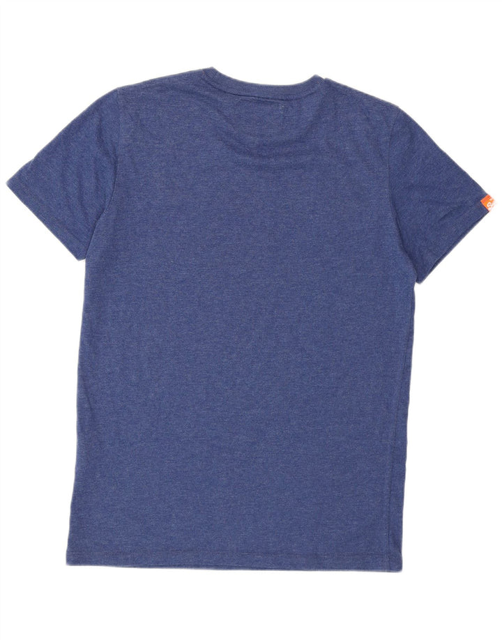 Superdry Herren T-Shirt-Oberteil aus mittelblauer Baumwolle