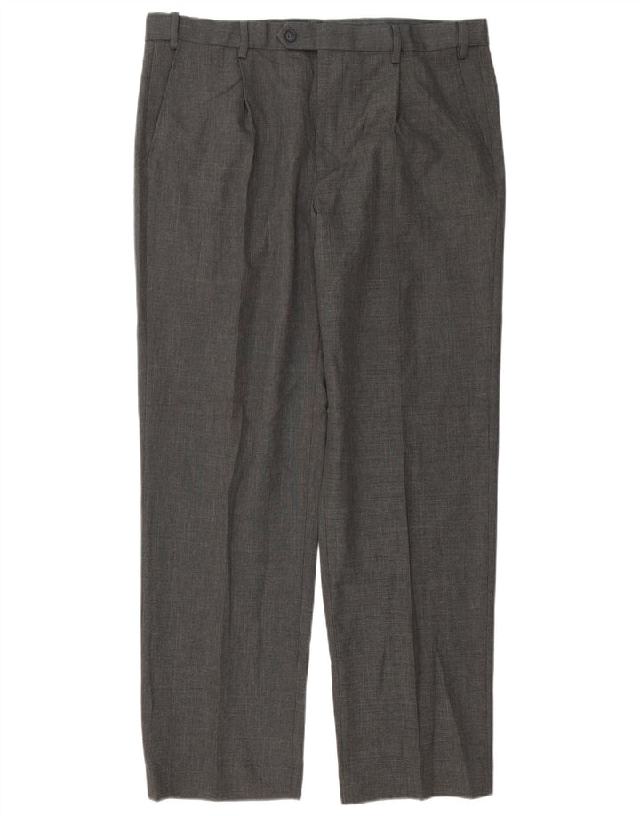 MARKS & SPENCER Herren-Anzughose in normaler Passform, W36 L31, grau, Polyester