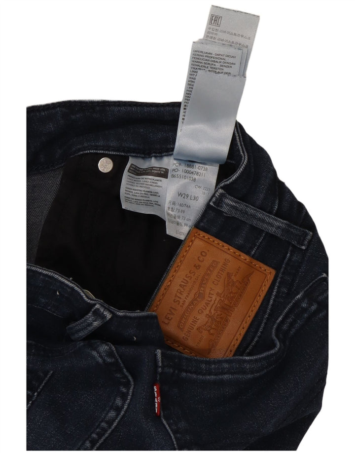 Levi's Damen 711 Skinny Jeans W29 L30 Marineblaue Baumwolle