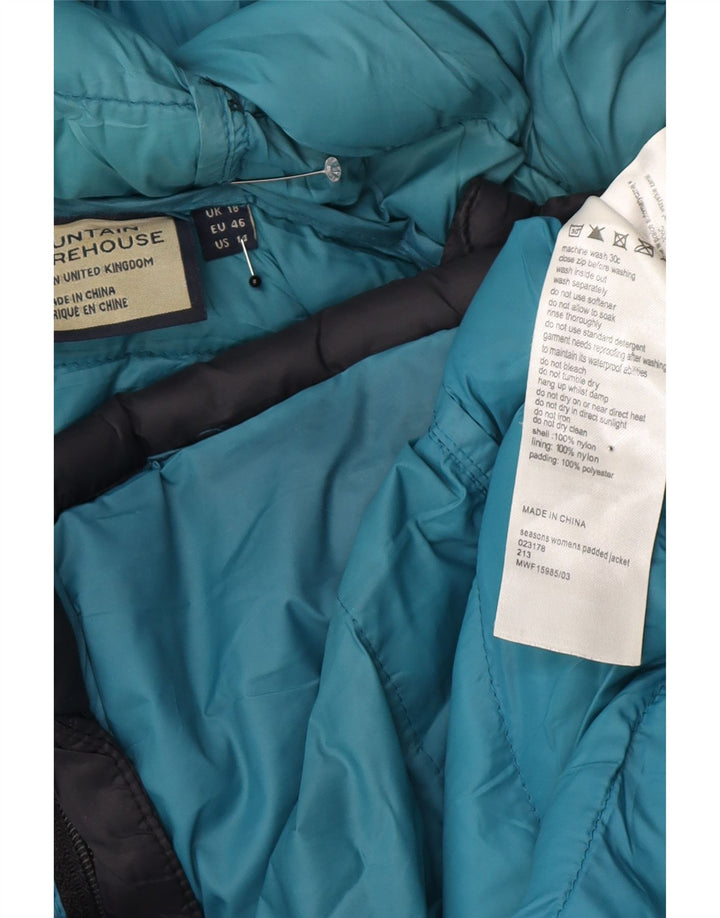 Mountain Warehouse Übergroße wattierte Damenjacke mit Kapuze, UK 18, XL, Marineblau