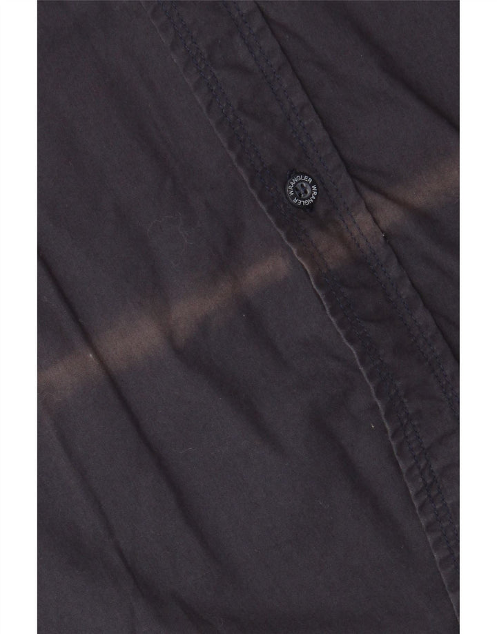 Wrangler Herren Kurzarmhemd 2XL Marineblau Baumwolle