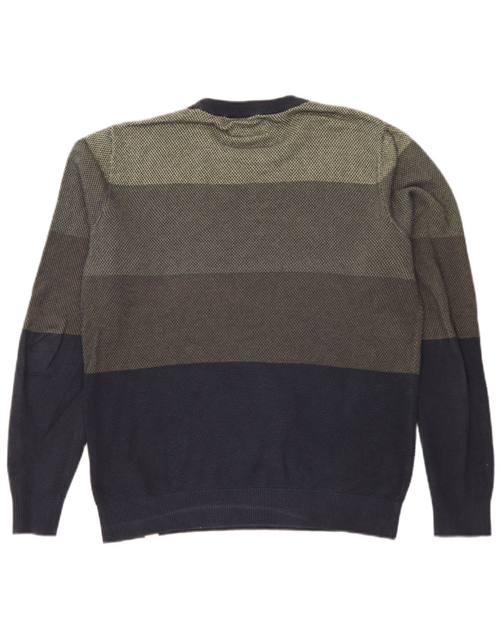 Jack & Jones Herren-Pullover mit Rundhalsausschnitt, mittelgroß, mehrfarbig, Farbblock