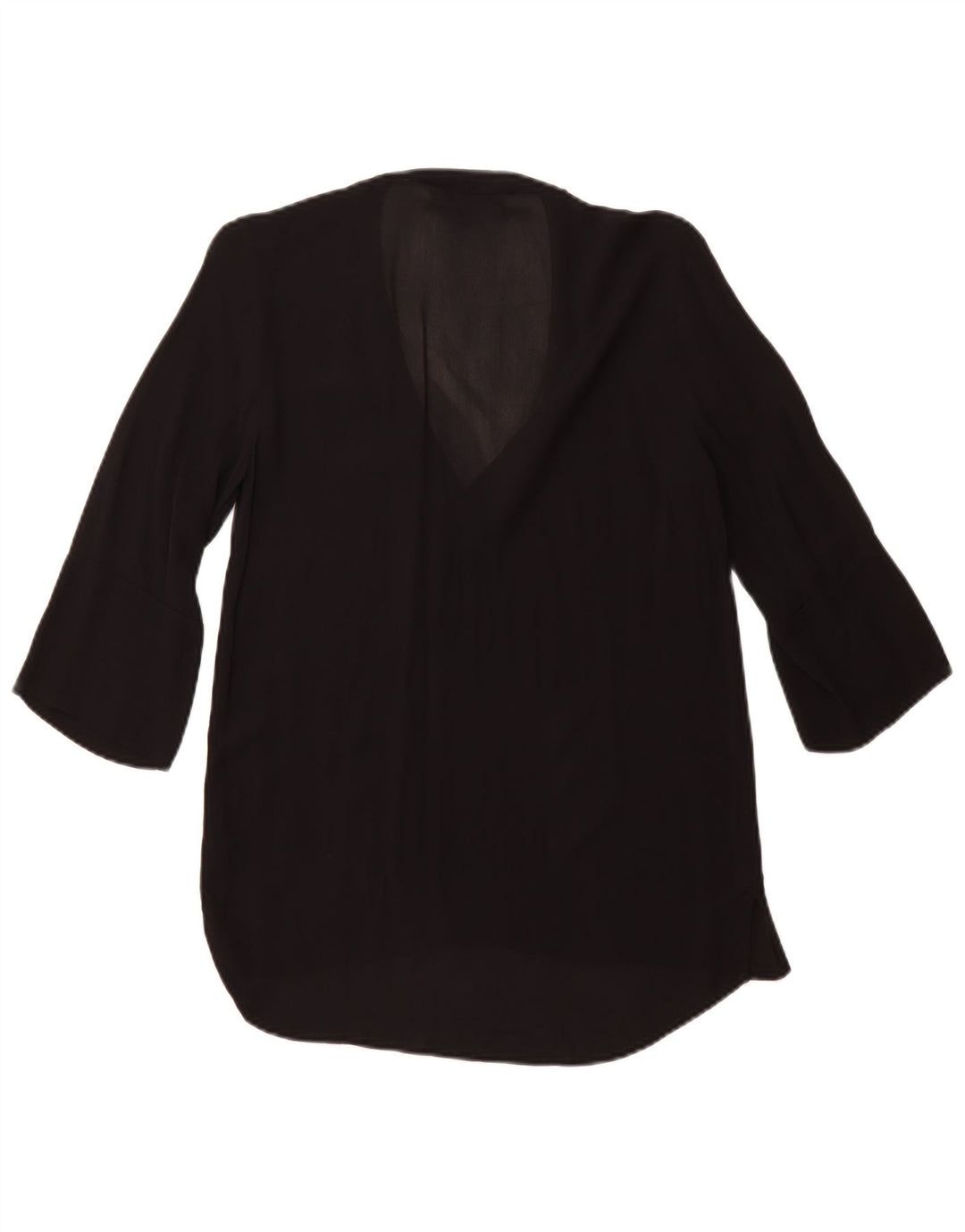 ZARA Damen 3/4-Ärmel-Blusenoberteil UK 6 XS Schwarz