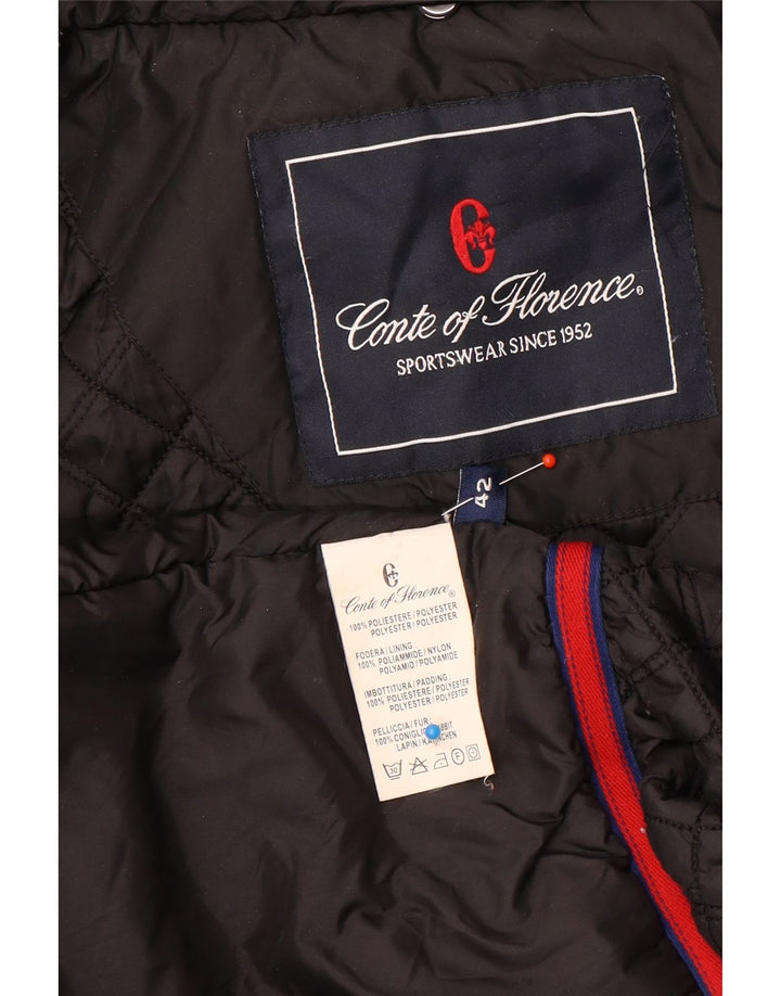 Conte of Florence Damenmantel IT 42 Mittelschwarzes Nylon