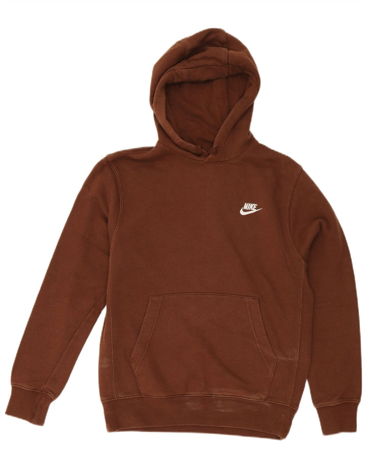 Nike Herren Kapuzenpullover, klein, braune Baumwolle