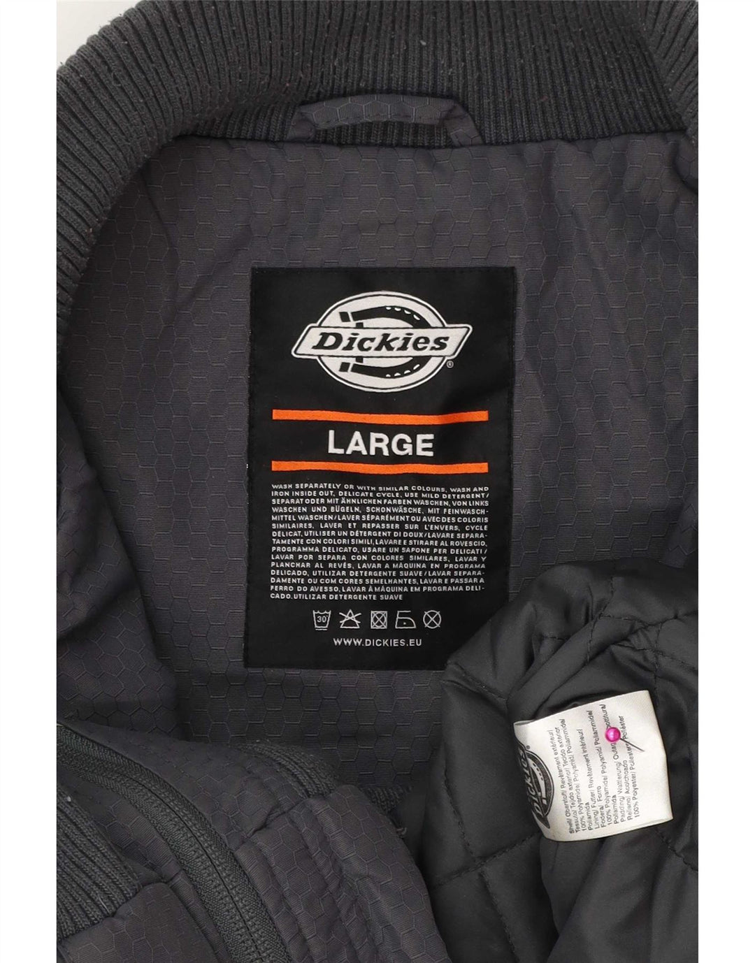 Dickies Herren Bomberjacke UK 40 Large Grau Polyamid